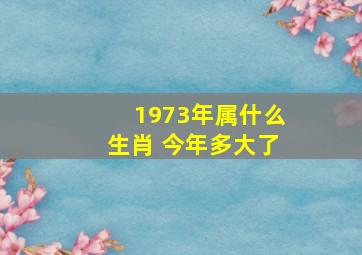 1973年属什么生肖 今年多大了